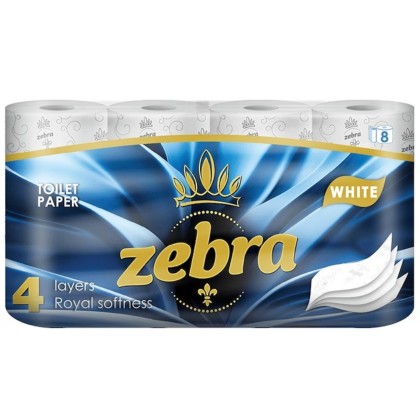 HARTIE IG ZEBRA WHITE 8ROLE 4STR