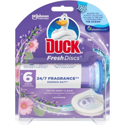DUCK ODORIZANT WC FRESH DISCS GEL 36ML LAVANDA*5
