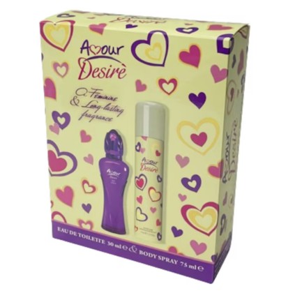 AMOUR SET W(DEO 75ML+EDT 30ML)DESIRE*18