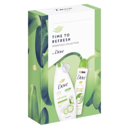 DOVE SET W(DE0150ML GO FRESH+GEL DE DUS250ML REFRESHING)*6