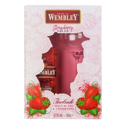 WEMBLEY GIN PINK 37.5% 0.7L+PAHAR