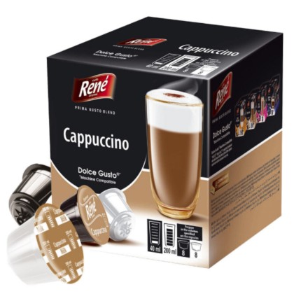 RENE CAPSULE CAPPUCCINO 160G(16BUC 8+8)