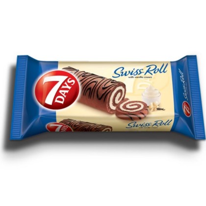 7DAYS SWISS ROLL VANILLA 200G (10B)