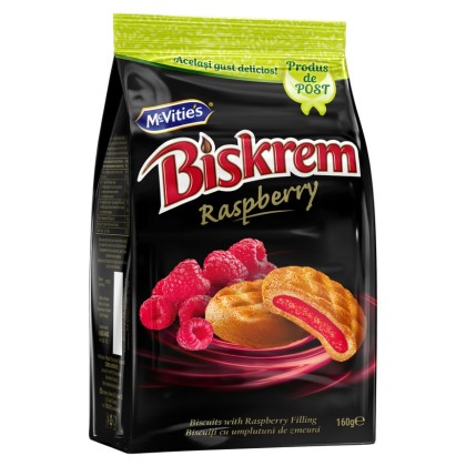BISKREM ZMEURA DE POST 160G(12)
