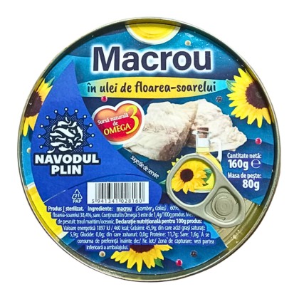 NAVODUL PLIN MACROU IN ULEI FL.S.160gr 16/BAX