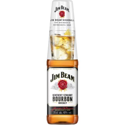 JIM BEAM WHITE 0.7L + 1 PAHAR HIGHBALL