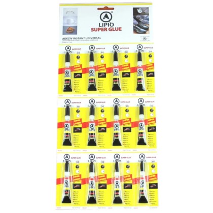 SUPER GLUE LIPIO 3G 12BUC/SET