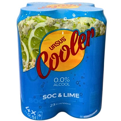 URSUS COOLER NA SOC&LAM.VERDE 500ML DOZA 4PACK SGR*