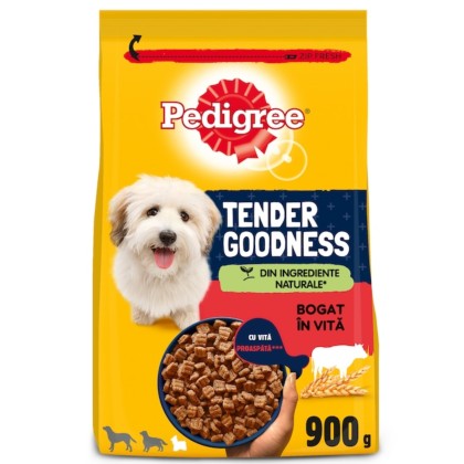 PEDIGREE TENDER GOODNESS HRANA USCATA VITA 900G