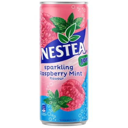 NESTEA JOY SPARKLING ZMEURA-MENTA330ml CAN 12/BAX SGR*
