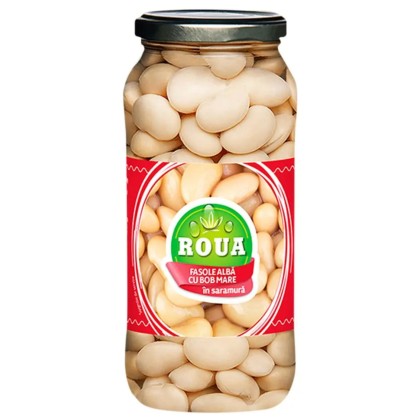 ROUA FASOLE ALBA CU BOB MARE IN SARAMURA BORCAN 540gr 12/B