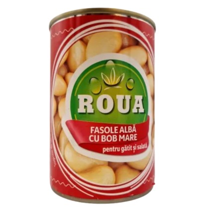 ROUA FASOLE ALBA BOB MARE PT GATIT SI SALATA 400gr 12/BAX