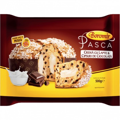 BOROMIR-PASCA CREMA LAPTE-FRISCA SI CIOCOLATA 500G FOLIE