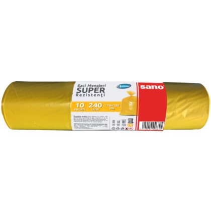 OPTIMA SACI MENAJERI 240L GALBENI 10 BUC