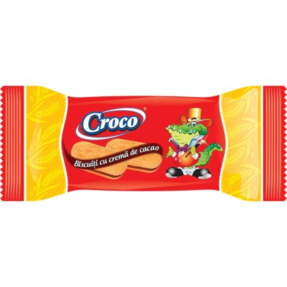 CROCO BISCUITI CREMA CACAO 32G (88B/CUT)