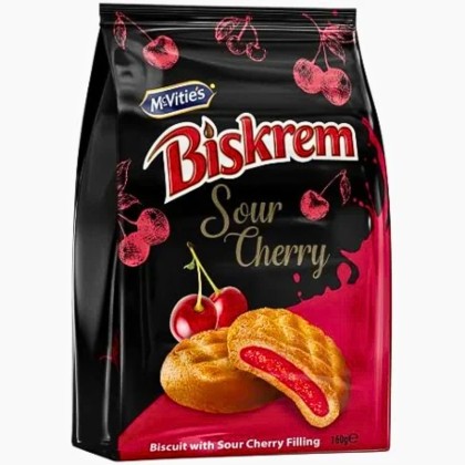 BISKREM BISCUITI CR. VISINE 160G (12B)