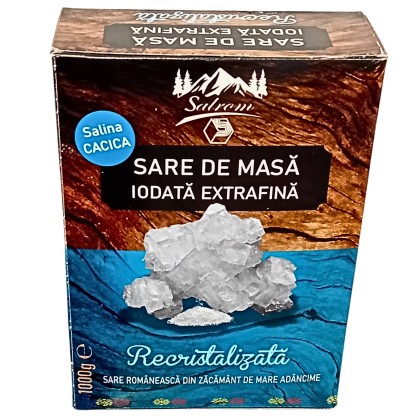SAREROM SARE RECRISTALIZATA EXTRAFINA IODATA FLACON 0.5 KG 20BUC/BAX