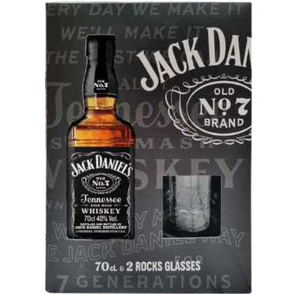 JACK DANIEL'S WHISKEY 0.7L + 2 PAHARE SGR*