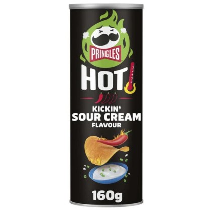 PRINGLES HOT KICKIN SOUR CREAM 160GR