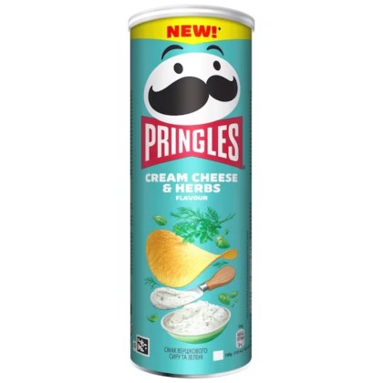 PRINGLES CREAM CHEESE&HERBS 165GR