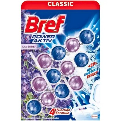 BREF ODORIZANT WC COLOR AKTIV 3X50GR LAVENDER*9