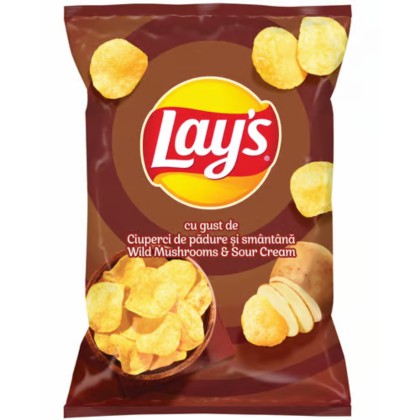 LAY'S CHIPS MUSHROOMS & CREAM 125G (21B)