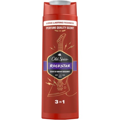 OLD SPICE GEL DE DUS&SAMPON&FACE 400ML 3IN1 ROCKSTAR*6