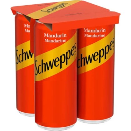 330 CAN X4 SCHWEPPES MANDARIN SGR*