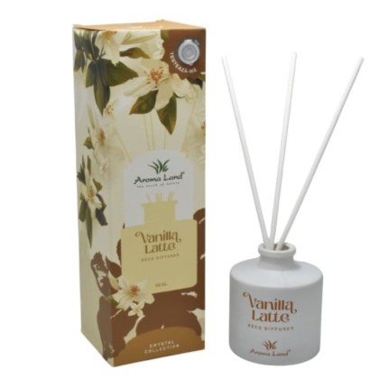 DIFUZOR CU BETE 100ML AROMALAND VANILLA LATTE