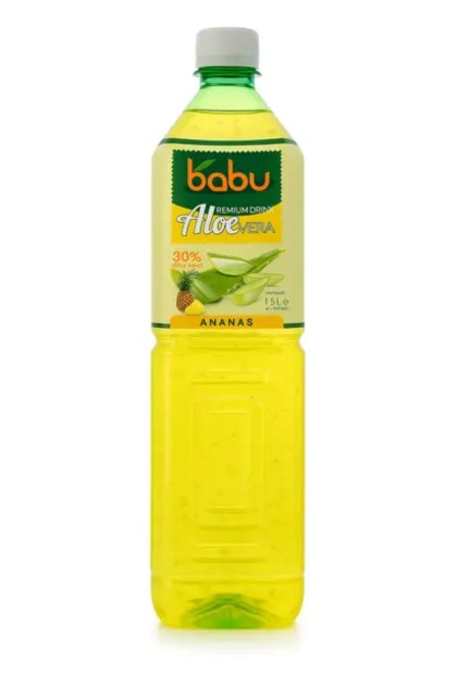 BABU ALOE VERA ANANAS 1,5L 12/BAX SGR*