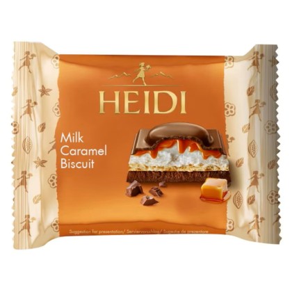 HEIDI MULTILAYER LAPTE,CARAMEL & BISCUITI 55G